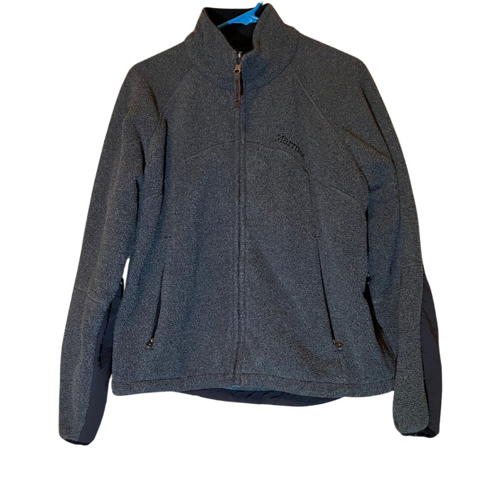 Vintage Marmot Ladies Full Zip Silver Fleece Jacket Size Large Outdoor